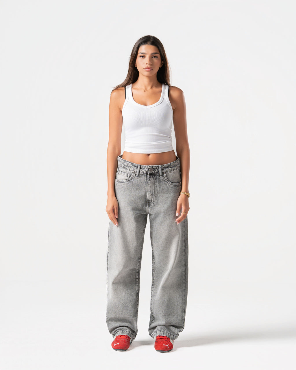 SMOKE GREY JEANS