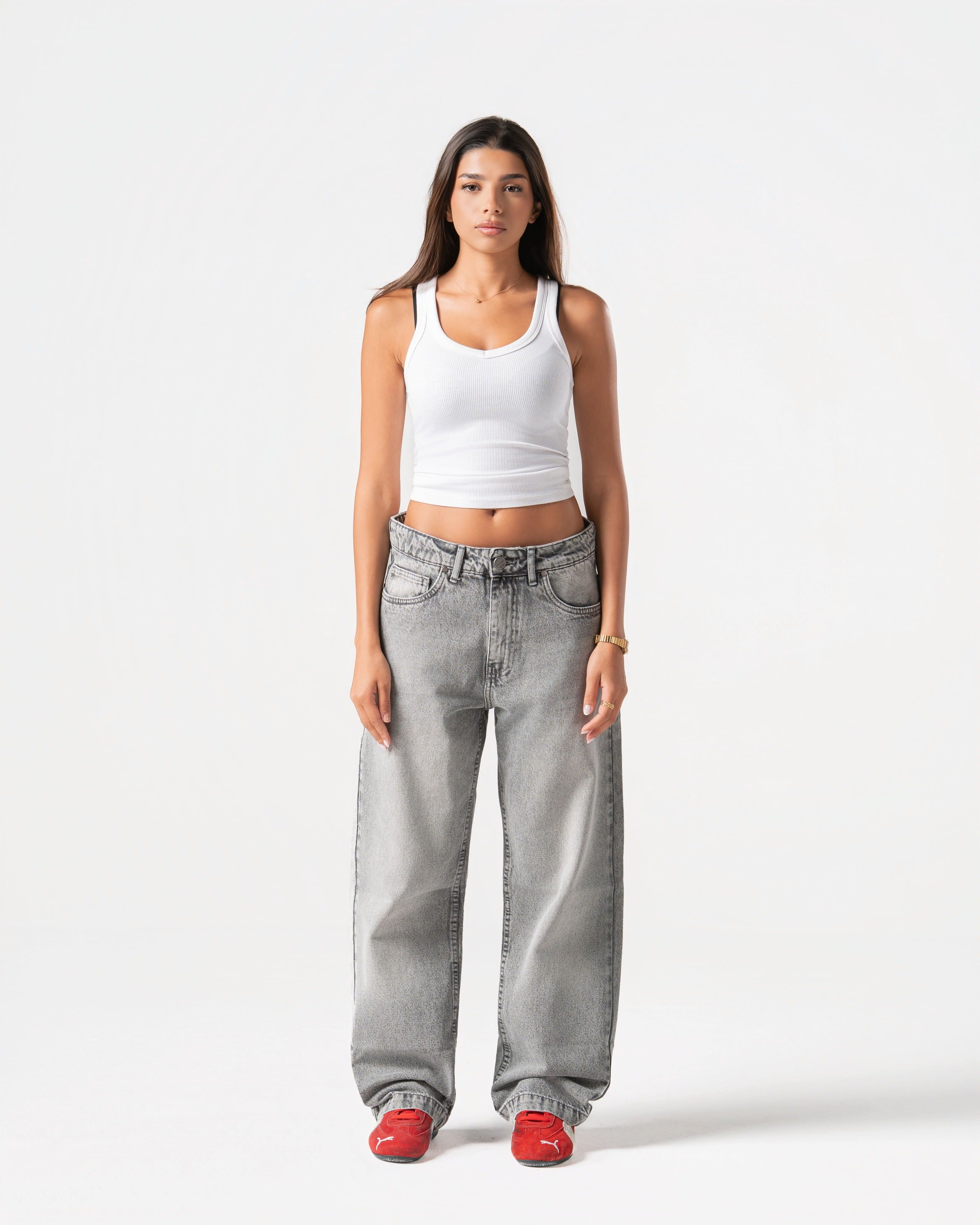 SMOKE GREY JEANS