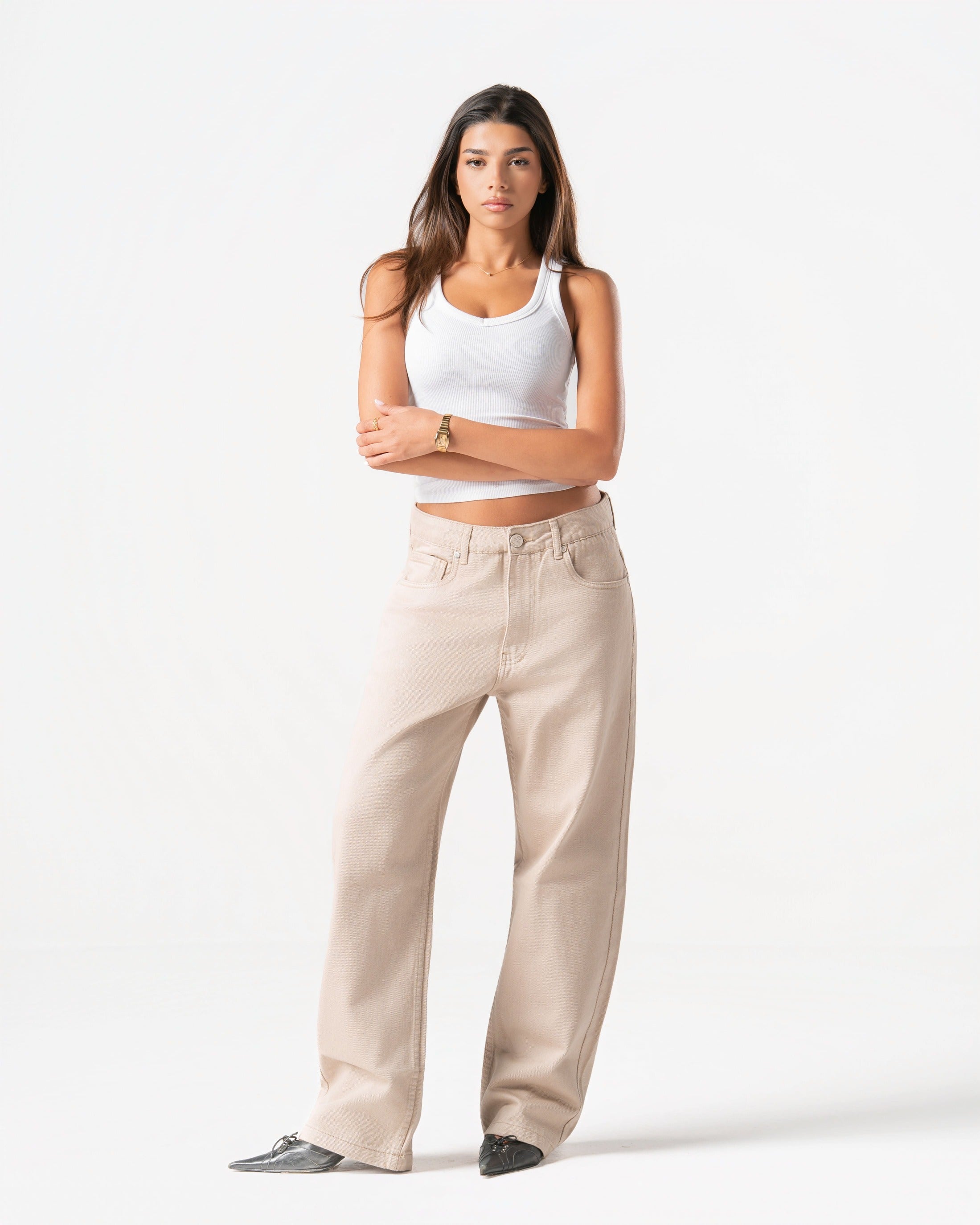CREAM JEANS